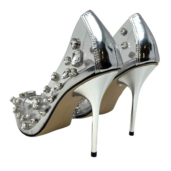 Good American Diamonds Forever Heels Size 10 Glass002 GSH008-X - Picture 8 of 12